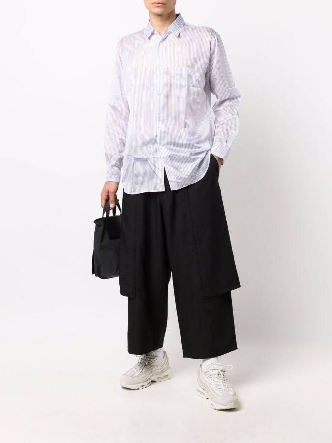 Comme Des Garçons Shirt Gestreept overhemd Wit