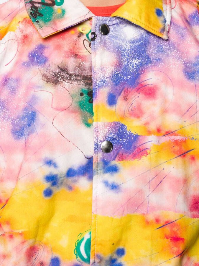 Comme Des Garçons Shirt Jack met tie-dye print Roze