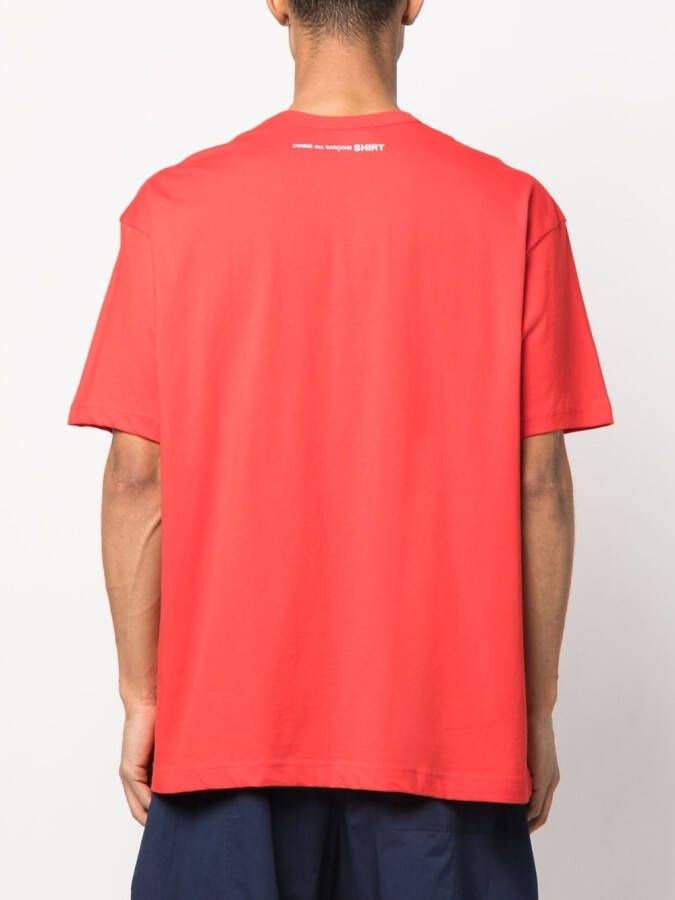 Comme Des Garçons Shirt T-shirt met logoprint Rood