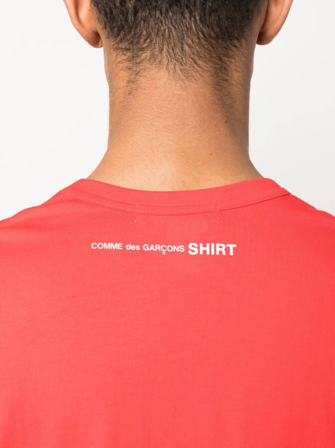 Comme Des Garçons Shirt T-shirt met logoprint Rood