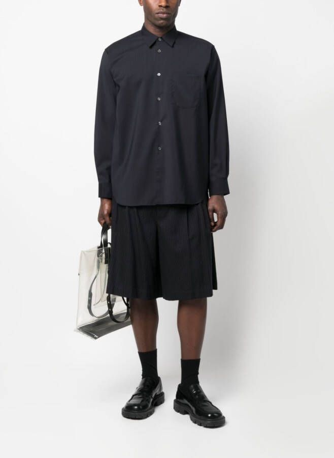 Comme Des Garçons Shirt Wollen overhemd Blauw