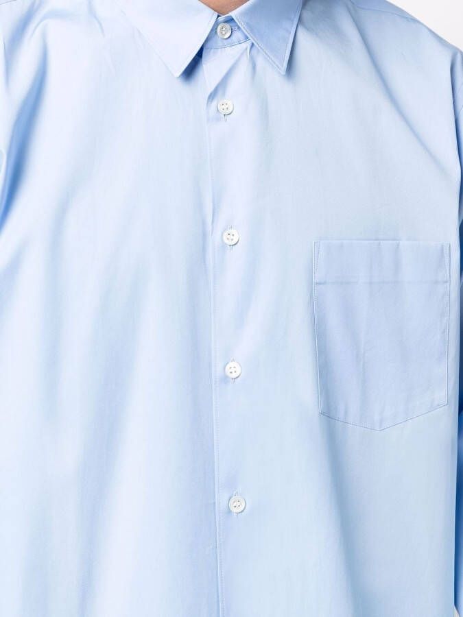 Comme Des Garçons Shirt Overhemd met borstzak Blauw