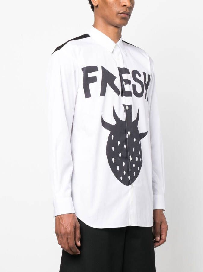 Comme Des Garçons Shirt Overhemd met print Wit