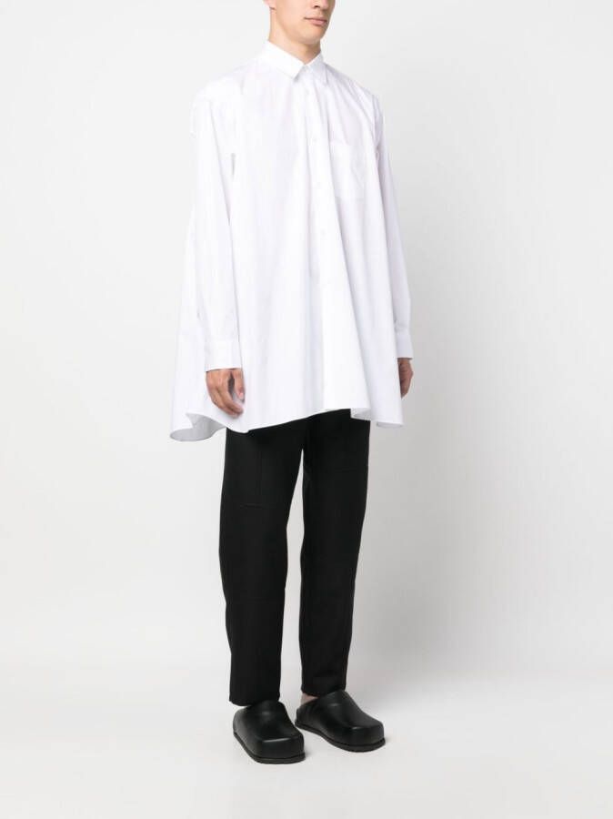 Comme Des Garçons Shirt Overhemd met zijsplit Wit