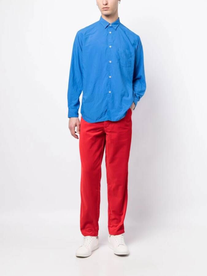 Comme Des Garçons Shirt Overhemd met opgestikte zak Blauw