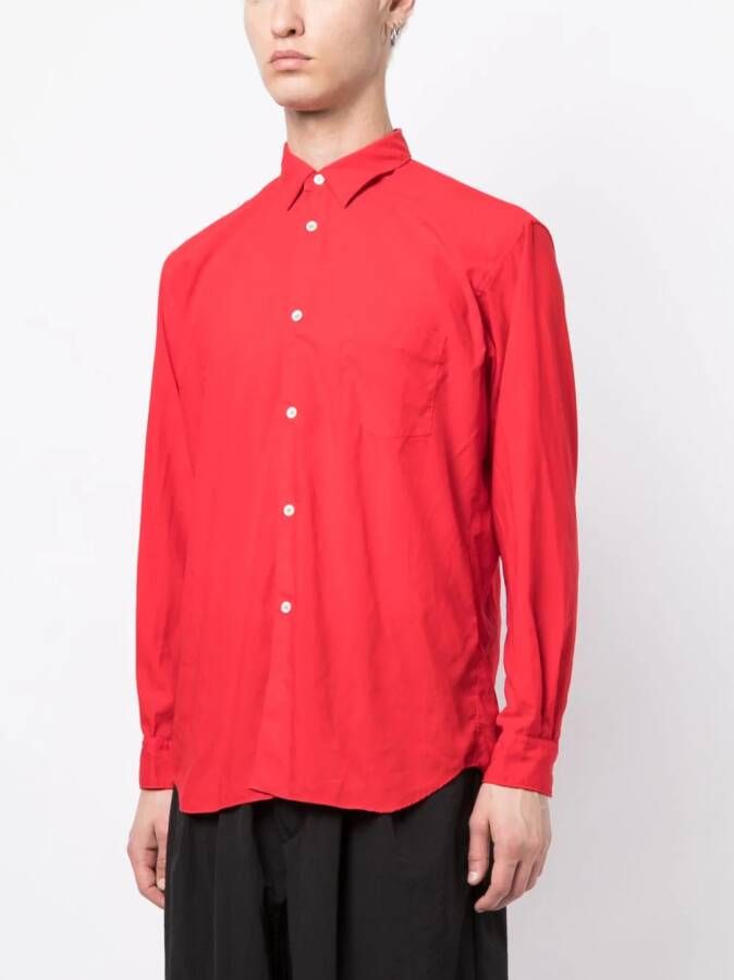 Comme Des Garçons Shirt Overhemd met opgestikte zak Rood