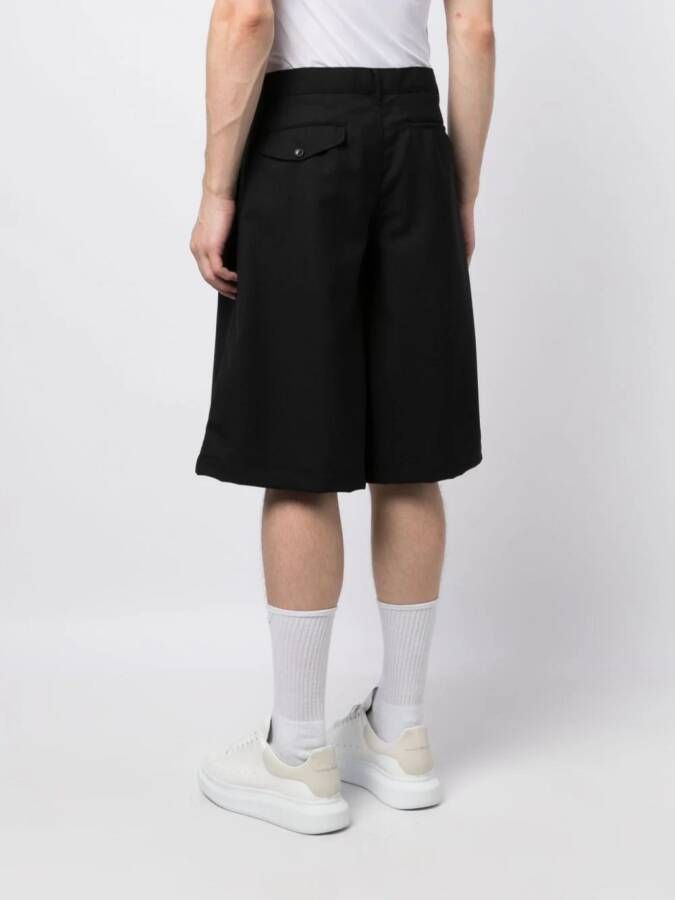 Comme Des Garçons Shirt Geplooide bermuda shorts Zwart