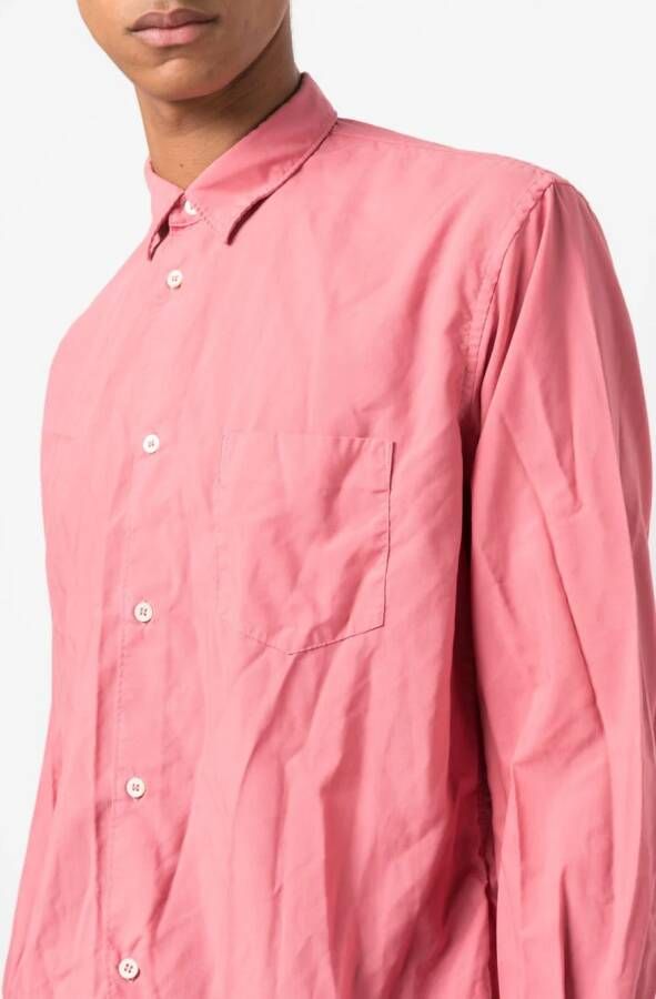 Comme Des Garçons Shirt Overhemd met puntige kraag Roze