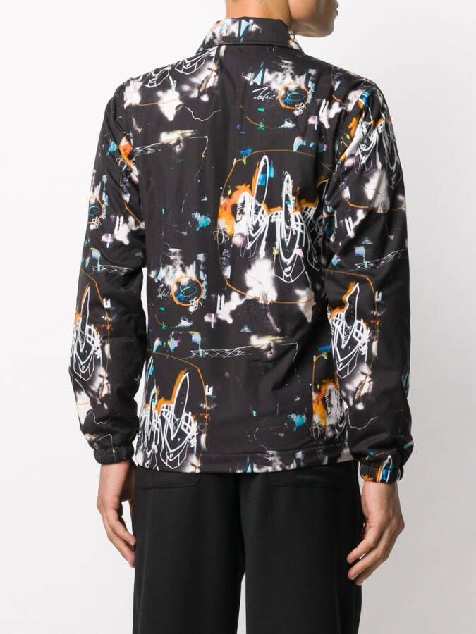 Comme Des Garçons Shirt Shirtjack met abstracte print Zwart