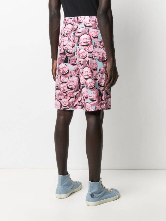 Comme Des Garçons Shirt Shorts met print Roze