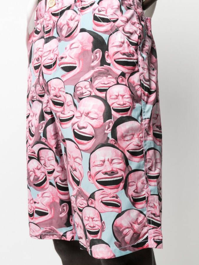 Comme Des Garçons Shirt Shorts met print Roze
