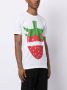 Comme Des Garçons Shirt T-shirt met aardbeiprint Wit - Thumbnail 3
