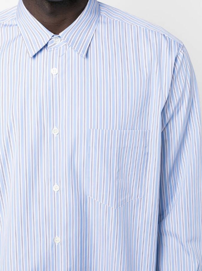 Comme Des Garçons Shirt Gestreept overhemd Blauw