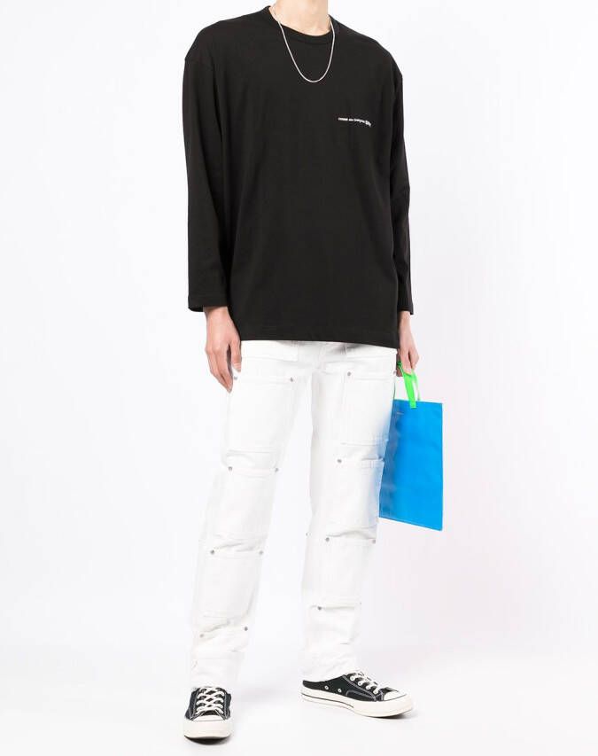 Comme Des Garçons Shirt Top met logoprint Zwart
