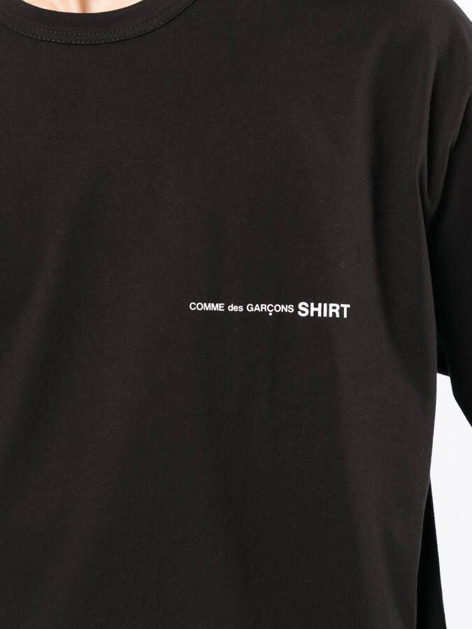 Comme Des Garçons Shirt Top met logoprint Zwart