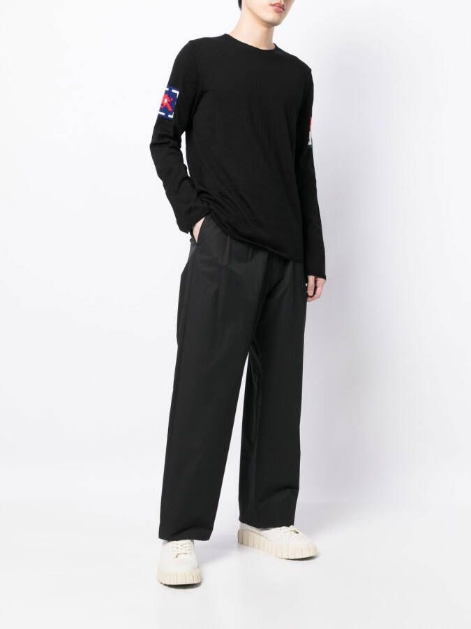 Comme Des Garçons Shirt Intarsia gebreide trui Zwart