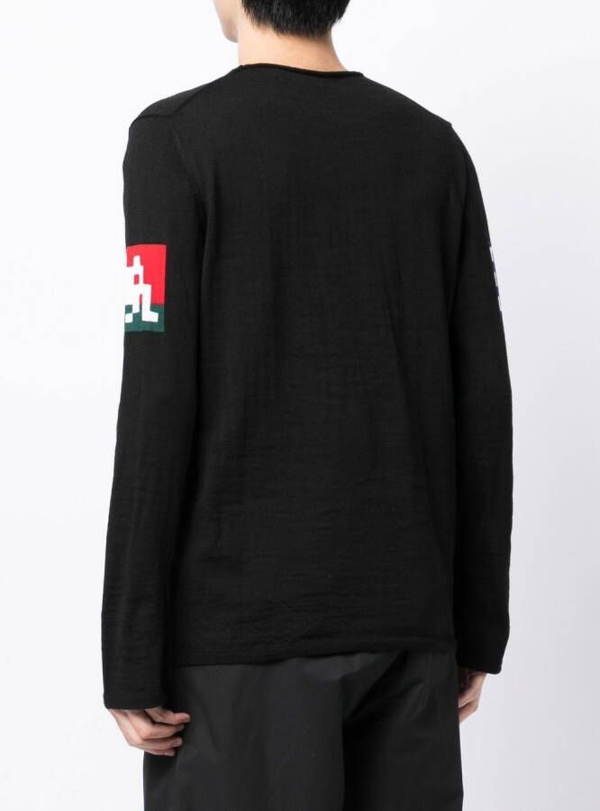 Comme Des Garçons Shirt Intarsia gebreide trui Zwart