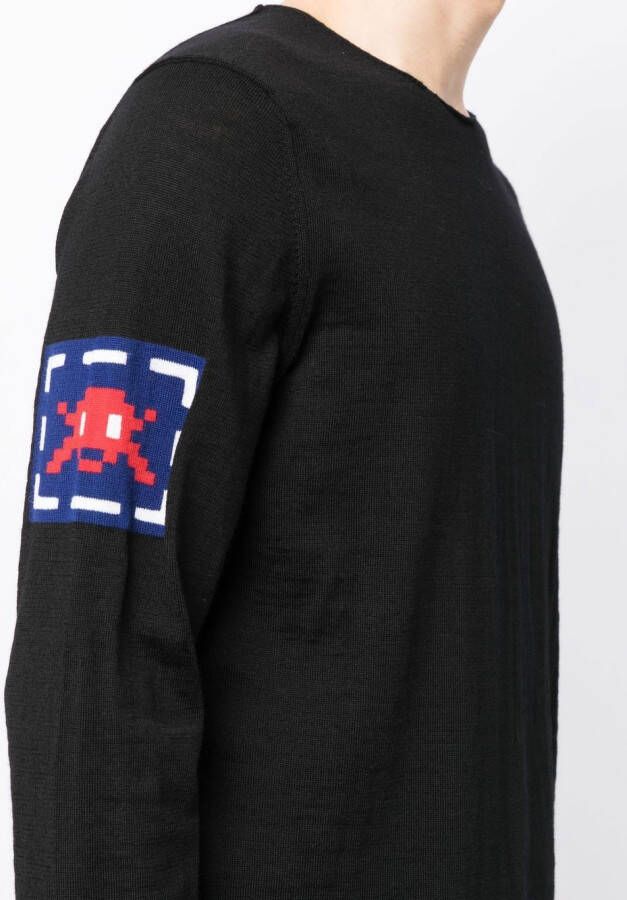 Comme Des Garçons Shirt Intarsia gebreide trui Zwart
