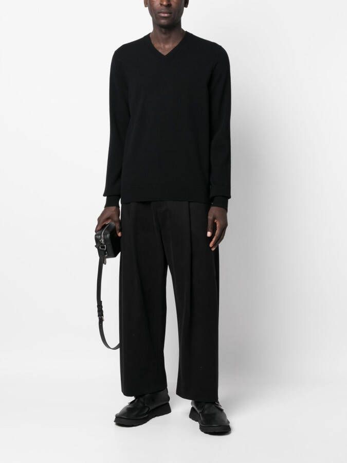 Comme Des Garçons Shirt Trui met V-hals Zwart