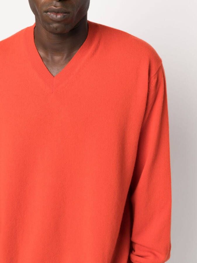 Comme Des Garçons Shirt Trui met V-hals Oranje