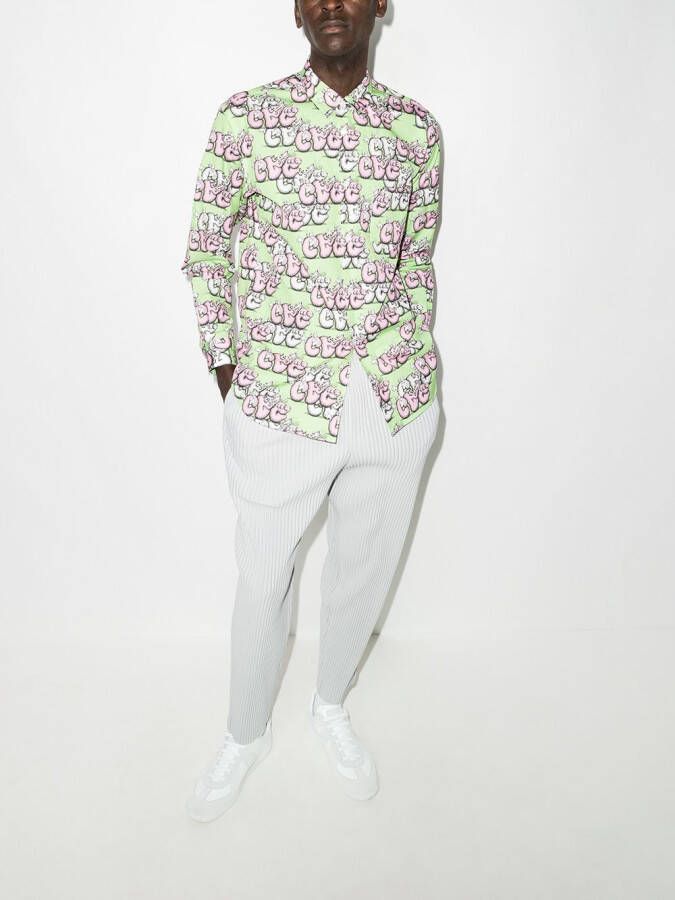 Comme Des Garçons Shirt x KAWS overhemd met print Groen