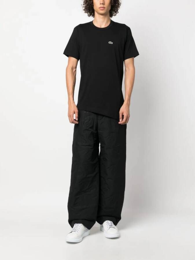 Comme Des Garçons Shirt x Lacoste asymmetrisch T-shirt Zwart