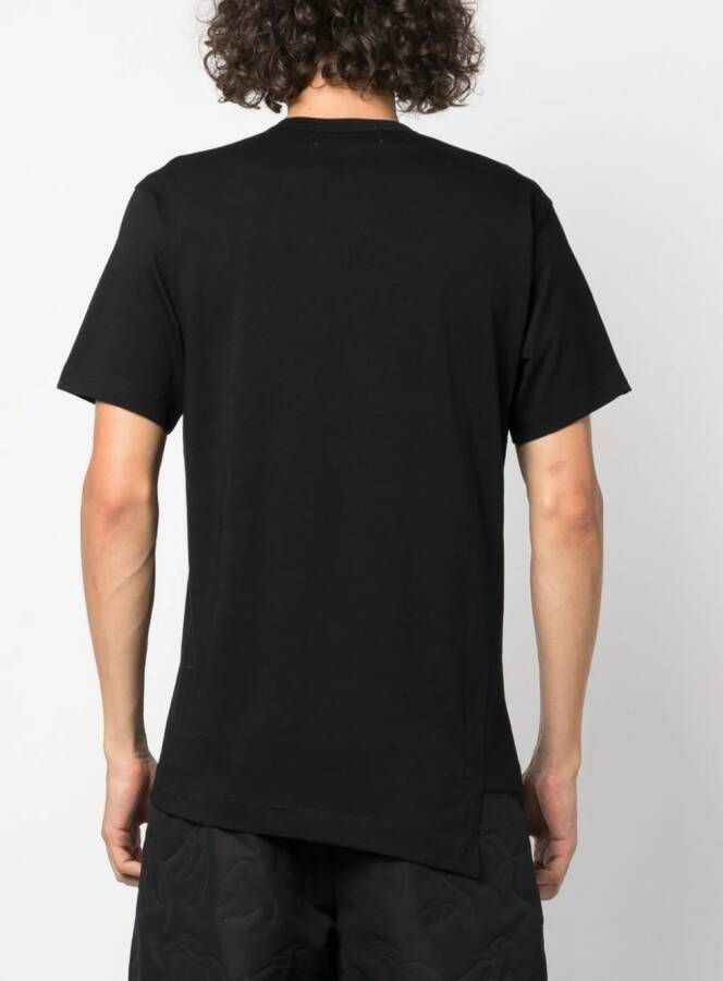 Comme Des Garçons Shirt x Lacoste asymmetrisch T-shirt Zwart