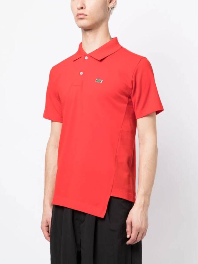 Comme Des Garçons Shirt x Lacoste overhemd met logopatch Rood