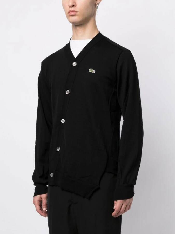 Comme Des Garçons Shirt x Lacoste asymmetrisch vest Zwart