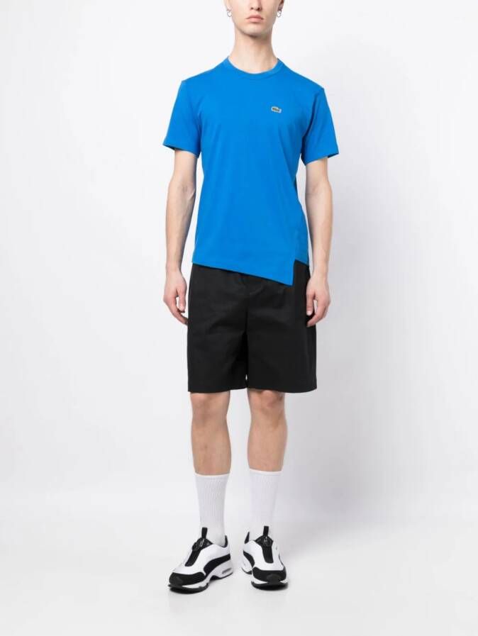 Comme Des Garçons Shirt x Lacoste asymmetrisch T-shirt Blauw