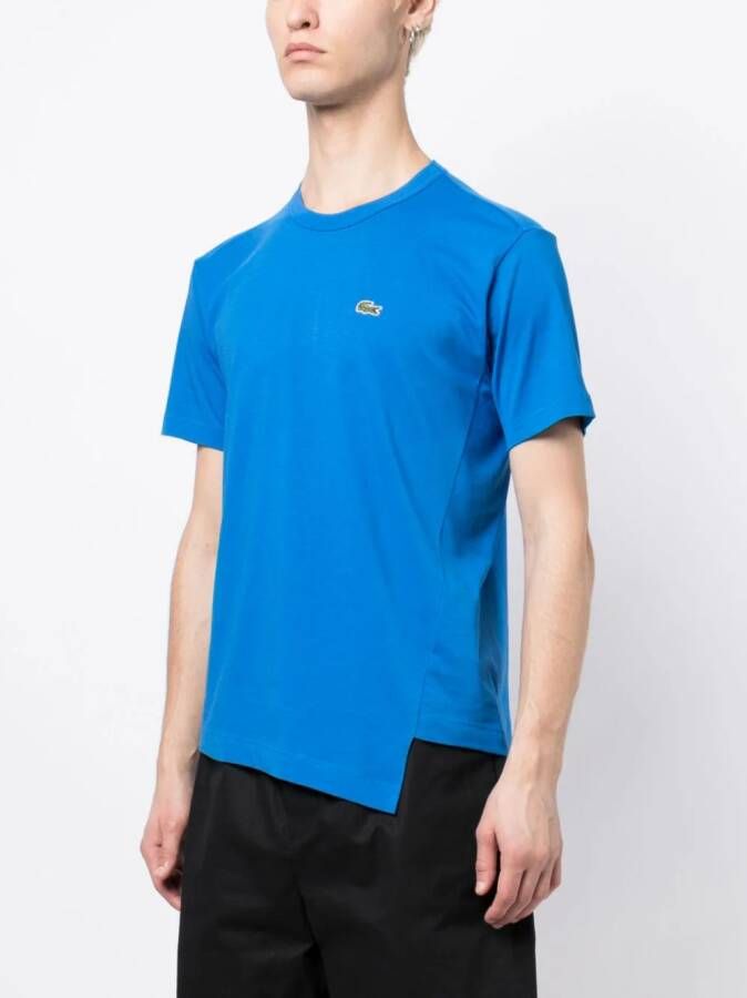 Comme Des Garçons Shirt x Lacoste asymmetrisch T-shirt Blauw