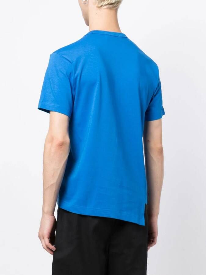 Comme Des Garçons Shirt x Lacoste asymmetrisch T-shirt Blauw