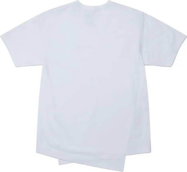 Comme Des Garçons Shirt x Lacoste asymmetrisch T-shirt Wit