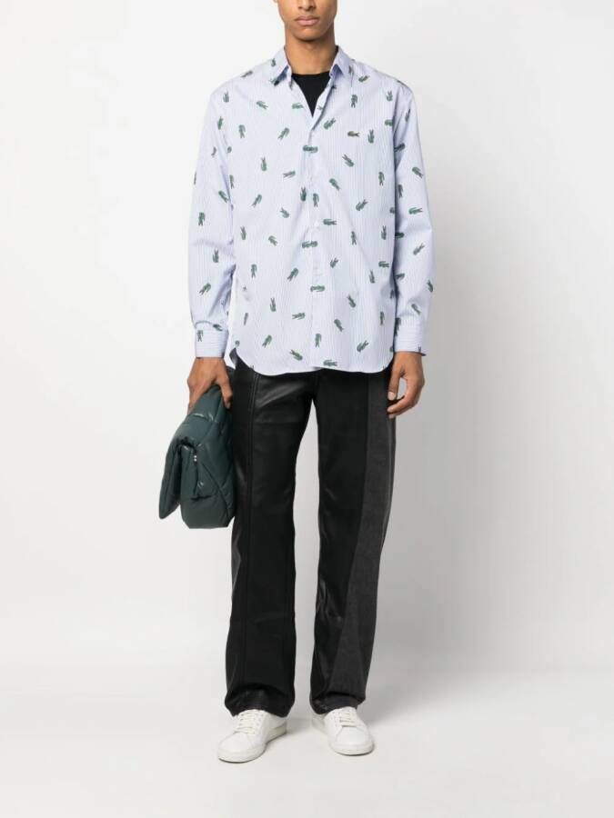Comme Des Garçons Shirt x Lacoste gestreept overhemd Blauw