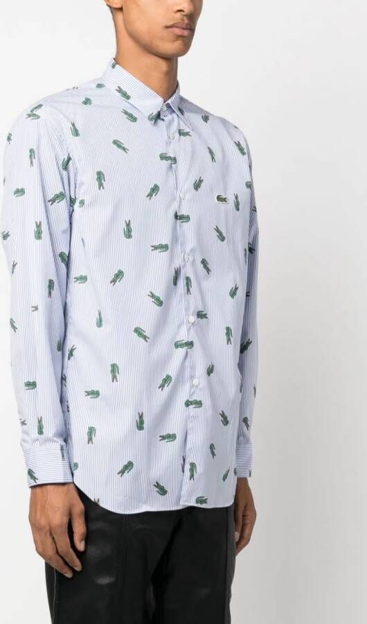 Comme Des Garçons Shirt x Lacoste gestreept overhemd Blauw