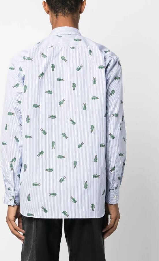 Comme Des Garçons Shirt x Lacoste gestreept overhemd Blauw