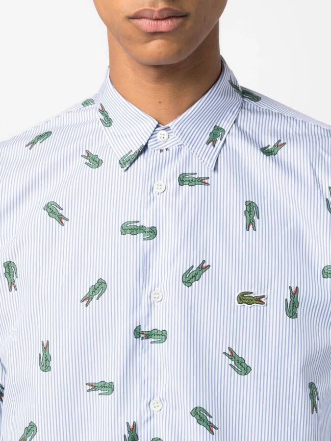 Comme Des Garçons Shirt x Lacoste gestreept overhemd Blauw