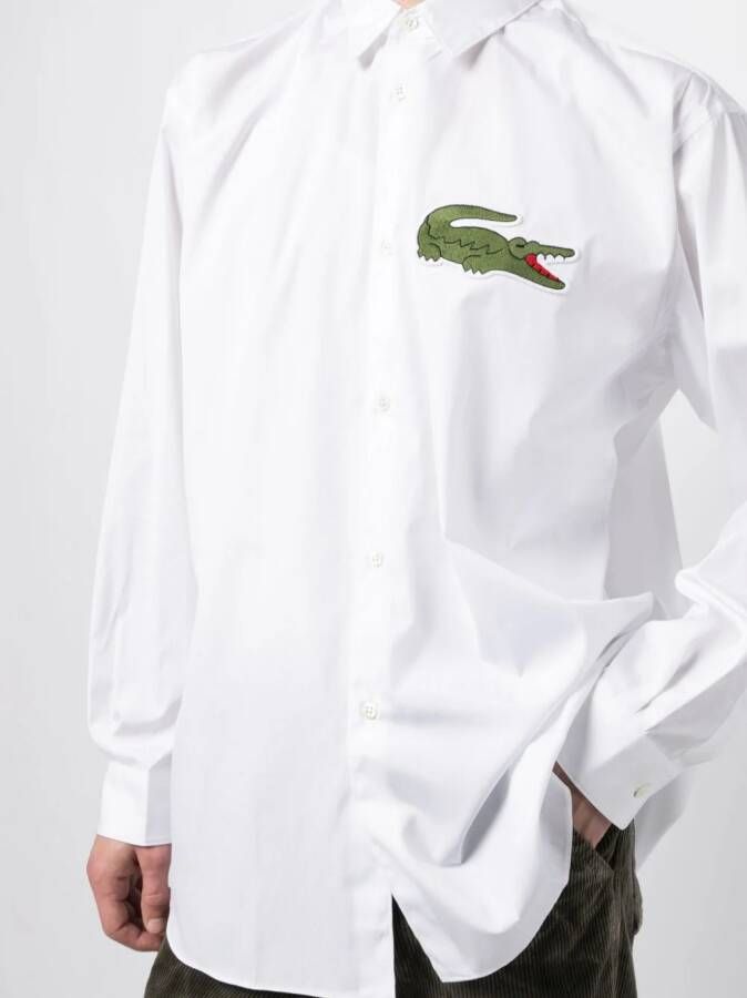 Comme Des Garçons Shirt x Lacoste overhemd met logopatch Wit