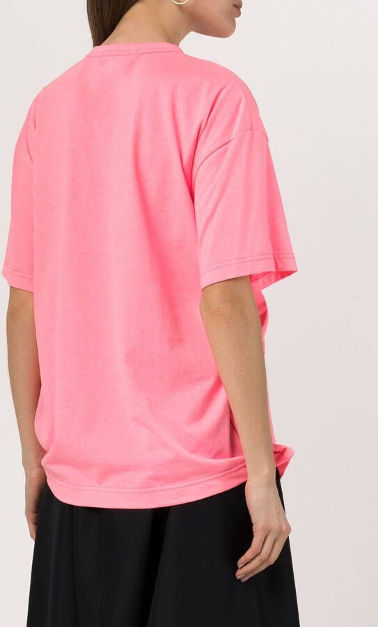 Comme Des Garçons T-shirt met gesmockt detail Roze
