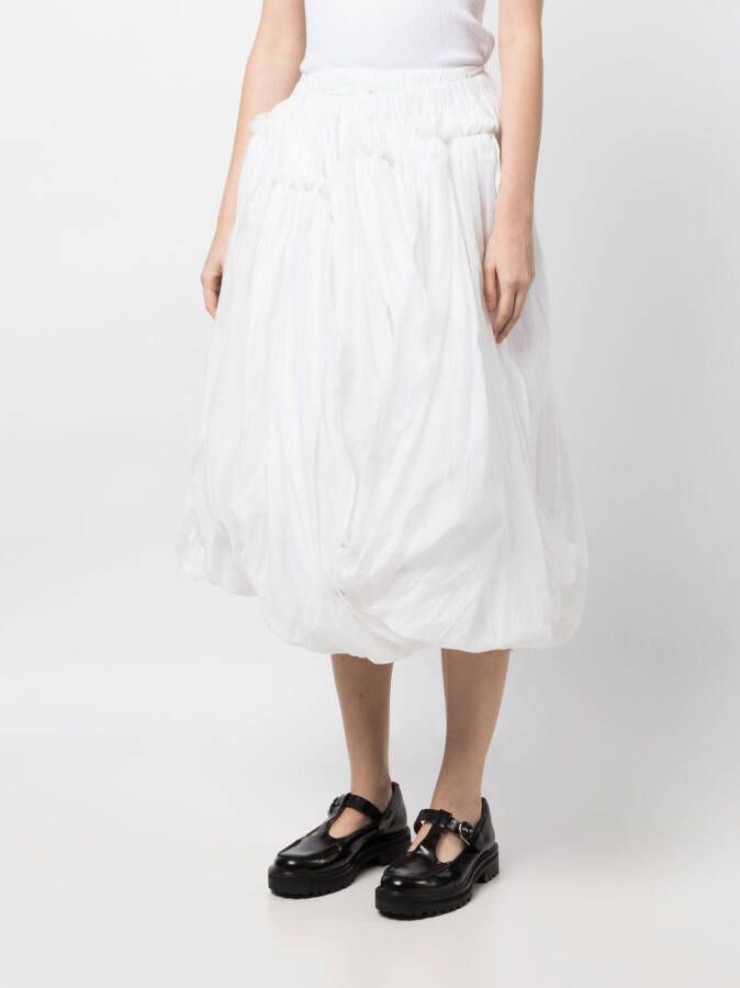 Comme des Garçons TAO Gedrapeerde maxi-rok Wit
