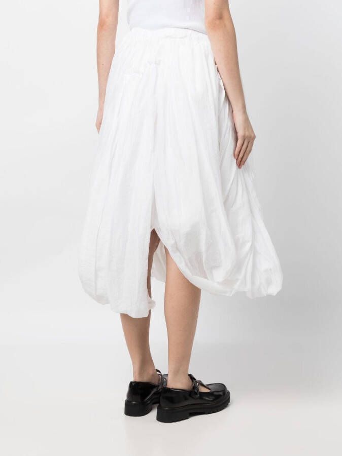 Comme des Garçons TAO Gedrapeerde maxi-rok Wit