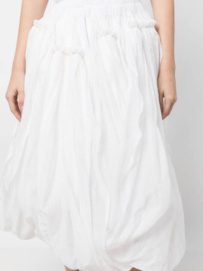 Comme des Garçons TAO Gedrapeerde maxi-rok Wit