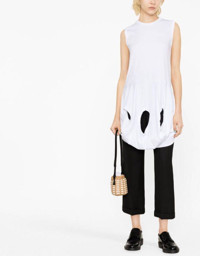 Comme Des Garçons Uitgesneden tanktop Wit