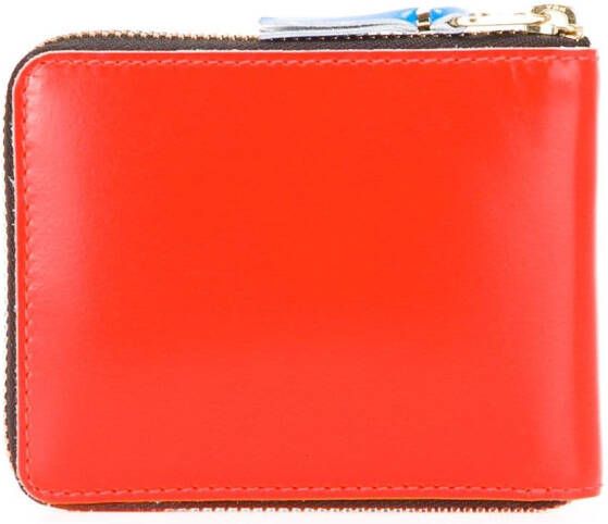 Comme Des Garçons Wallet colour block zipped wallet Geel