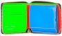 Comme Des Garçons Wallet colour block zipped wallet Geel - Thumbnail 3