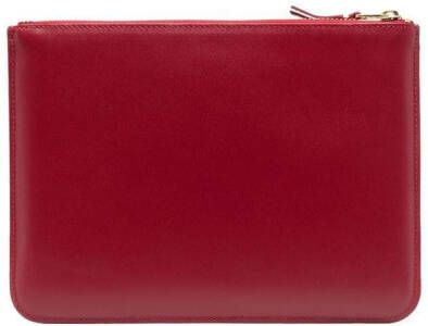 Comme Des Garçons Wallet Leren portemonnee Rood