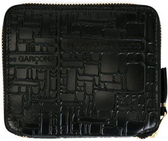 Comme Des Garçons Wallet 'Embossed Logo' purse Zwart