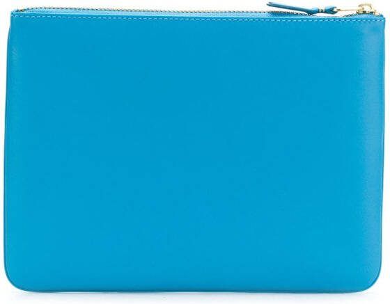 Comme Des Garçons Wallet geritste etui voor munten Blauw