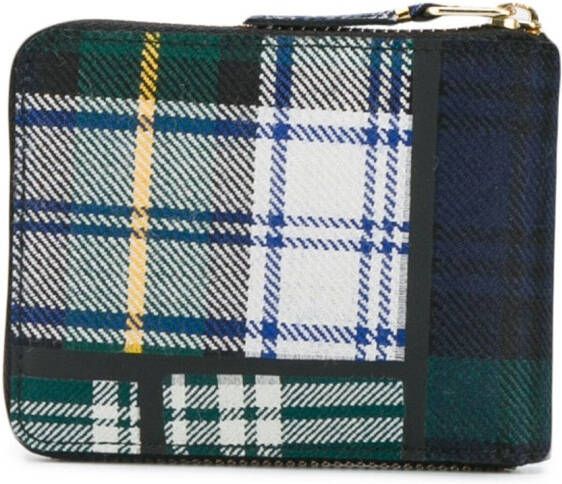 Comme Des Garçons Wallet Large Green Tartan Wallet Groen