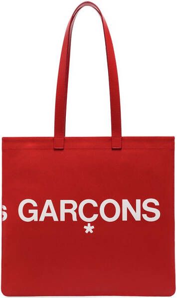 Comme Des Garçons Wallet Leren shopper Rood